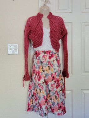 Valerie Stevens knee length linen skirt